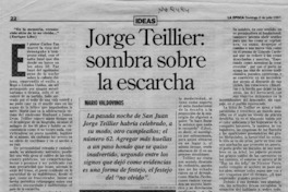 Jorge Teillier, sombra sobre la escarcha  [artículo] Mario Vildósola.