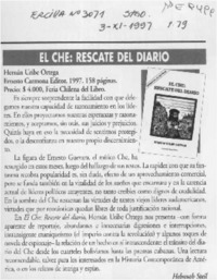 El Che, rescate del diario  [artículo] Helmut Steil.