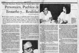 Personajes, pueblos de ensueño y -- realidad  [artículo] Cecilia Valdés Urrutia.