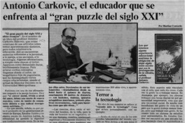 Antonio Carkovic, el educador que se enfrenta al "gran puzzle del siglo XXI"