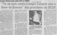 "Yo no voté contra Enrique Campos sino a favor de Donoso" dijo presidente de SECH