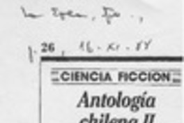 Antología chilena II  [artículo] Samuel Silva.