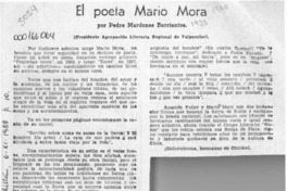 El poeta Mario Mora  [artículo] Pedro Mardones Barrientos.