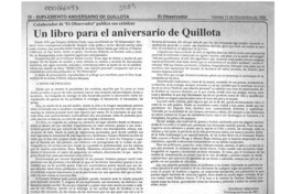 Un libro para el aniversario de Quillota  [artículo] Soledad Miranda.