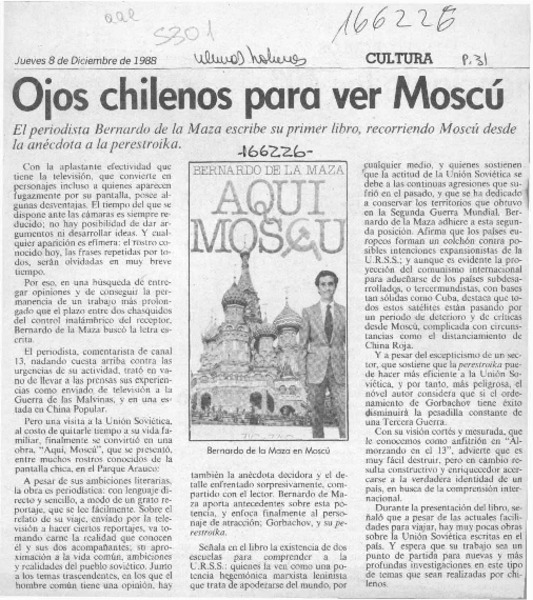 Ojos chilenos para ver Moscú  [artículo].