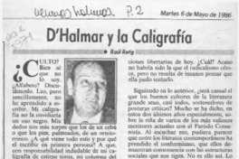 D'Halmar y la caligrafía  [artículo] Raúl Rettig.