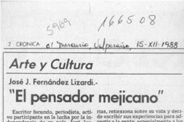 "El pensador mejicano"  [artículo] María Eliana Bustamante.
