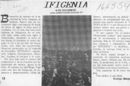 Ifigenia  [artículo] Rodrigo Marquet.