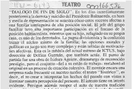"Diálogo de fin de siglo"  [artículo] Pedro Labra.