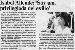 Isabel Allende, "Soy una privilegiada del exilio"