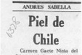 Piel de Chile  [artículo] Andrés Sabella.