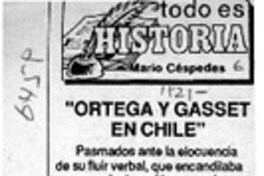 "Ortega y Gasset en Chile"