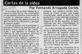 Cartas de la aldea  [artículo] Fernando Arriagada Cortés.