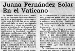 Juana Fernández Solar en el Vaticano