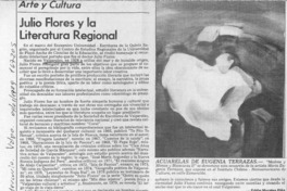 Julio Flores y la literatura regional  [artículo] Eddie Morales Piña.