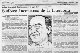 Sinfonía inconclusa de la literatura  [artículo] Rodolfo Garcés Guzmán.