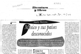 México y sus países desconocidos  [artículo] Jorge Aliaga.