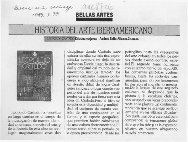 Historia del arte iberoamericano  [artículo].