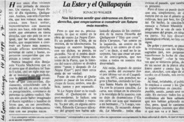 La Ester y el Quilapayún  [artículo] Ignacio Walker.