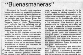 "Buenasmaneras"  [artículo] Hugo Araya Guzmán.