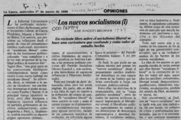 Los nuevos socialismos  [artículo] José Joaquín Brunner.