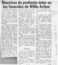 Muestras de profundo dolor en los funerales de Willie Arthur