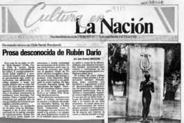 Prosa desconocida de Rubén Darío  [artículo] Juan Antonio Massone.