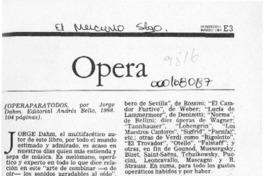 Opera  [artículo] Fernando de la Lastra.