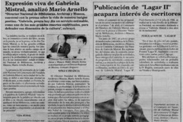 Expresión viva de Gabriela Mistral, analizó Mario Arnello
