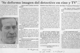 "Se deforma imagen del detective en cine y TV"  [artículo].
