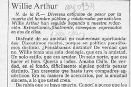 Willie Arthur  [artículo] Pedro Calvo M.