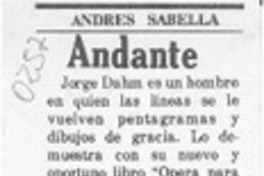 Andante  [artículo] Andrés Sabella.