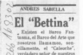 El "Bettina"  [artículo] Andrés Sabella.