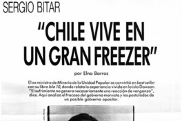 "Chile vive en un gran freezer"