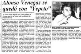Alonso Venegas se quedó con "Yepeto"  [artículo].