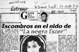 Escombros en el nido de "La negra Ester"  [artículo] Toño Freire.