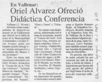 Oriel Alvarez ofreció didáctica conferencia  [artículo].