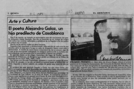 El poeta Alejandro Galaz, un hijo predilecto de Casablanca  [artículo] Alfonso Cangas Cangas.