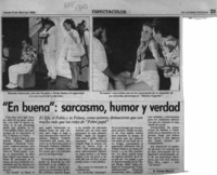 "En buena", sarcasmo, humor y verdad  [artículo] Carmen Mera O.