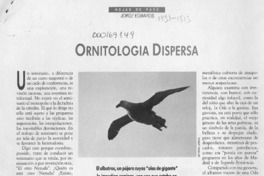 Ornitología dispersa  [artículo] Jorge Edwards.