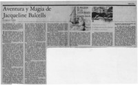 Aventura y magia de Jacqueline Balcells  [artículo] Ignacio Valente.