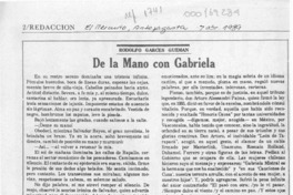 De la mano de Gabriela Mistral  [artículo] Rodolfo Garcés Guzmán.