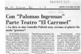 Con "Palomas ingenuas" parte teatro "El Carrusel"  [artículo].