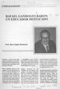 Rafael Gandolfo Barón, un educador destacado