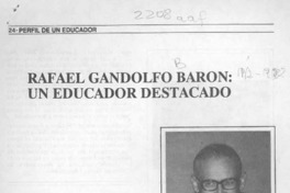Rafael Gandolfo Barón, un educador destacado