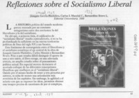 Reflexiones sobre el socialismo liberal  [artículo] Jorge Wahl S.