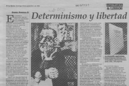 Determinismo y libertad  [artículo] Gabriel Sanhueza G.