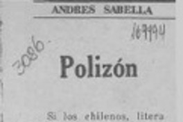 Polizón  [artículo] Andrés Sabella.