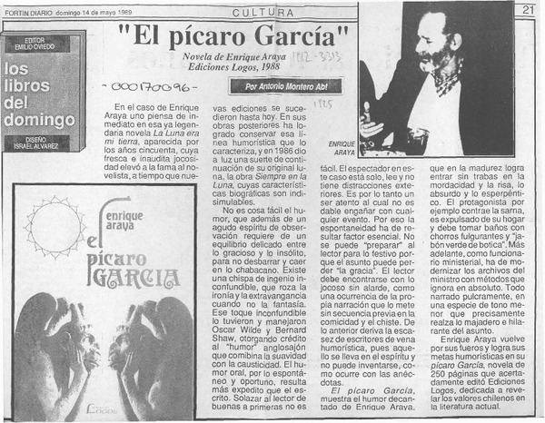 "El pícaro García"  [artículo] Antonio Montero Abt.