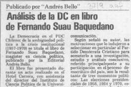 Análisis de la DC en libro de Fernando Suau Baquedano  [artículo].
